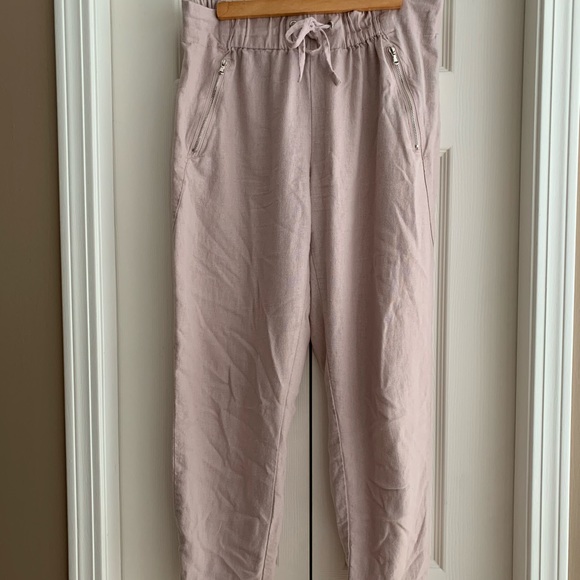 Pink Linen Pants - Picture 1 of 3